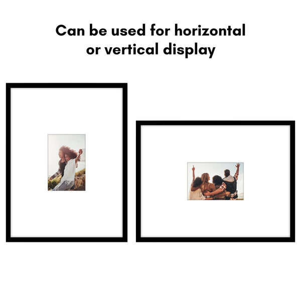 americanflat Americanflat Picture Frame With Mat | Polished Plexiglass | Slim Moldi Black