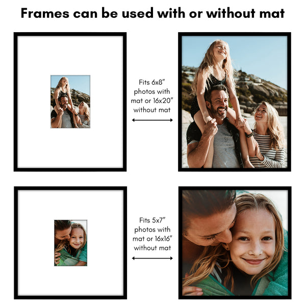 Americanflat Americanflat Set Of 4 Picture Frames | Gallery Wall Frame Set | Black Black