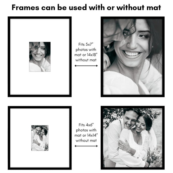 Americanflat Americanflat Set Of 4 Picture Frames | Gallery Wall Frame Set Black