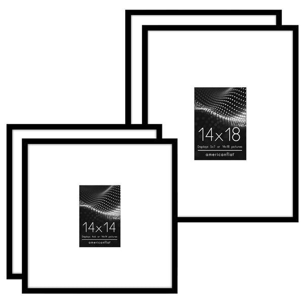americanflat Americanflat Set of 4 Picture Frames | Gallery Wall Frame Set Black