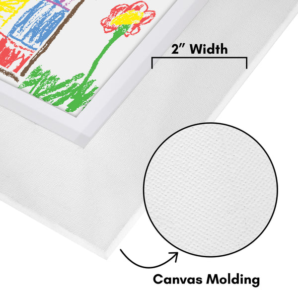 Americanflat Canvas Kids Art Frame With DIY Frame Border | My Mini Masterpiece – Americanflat