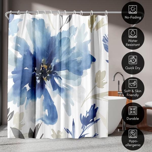 Americanflat Shower Curtain - Indigo Version Finesse I Indigo Version By Pi Creative Art | Americanflat