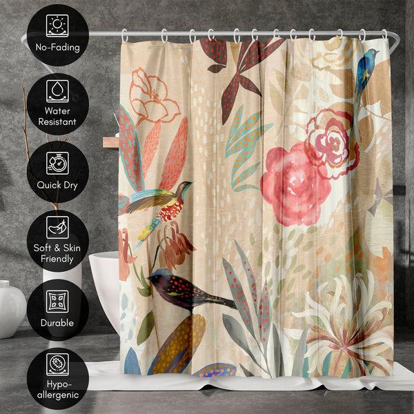 Americanflat Shower Curtain - Where The Passion Flower Grows Ii By Pi Creative Art | Americanflat