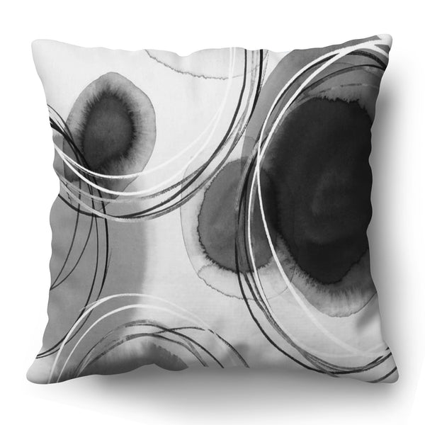 americanflat Throw Pillow with Sewn-In Insert | Abstract Design – Americanflat Black / White