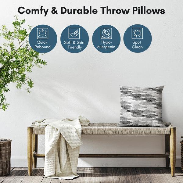 Americanflat Throw Pillow With Sewn-In Insert | Blurred Design – Americanflat Black