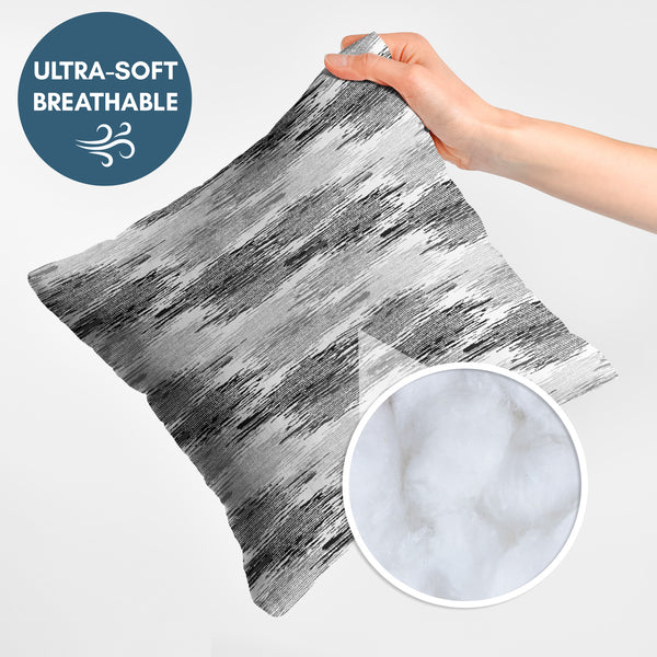 Americanflat Throw Pillow With Sewn-In Insert | Blurred Design – Americanflat Black