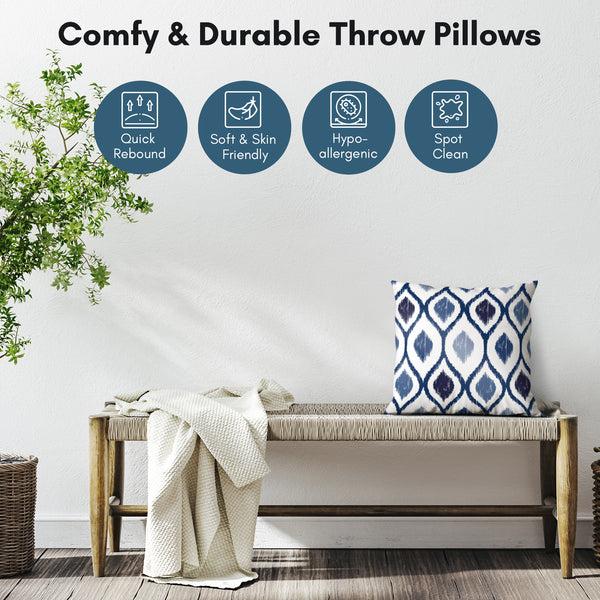 Americanflat Throw Pillow With Sewn-In Insert | Diamond Pattern – Americanflat Blue