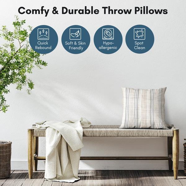 Americanflat Throw Pillow With Sewn-In Insert | Stripes – Americanflat Cream