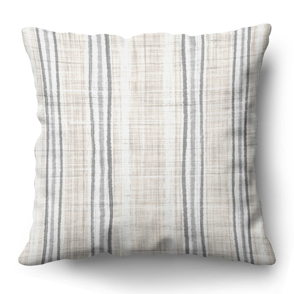 americanflat Throw Pillow with Sewn-In Insert | Stripes – Americanflat Cream