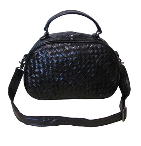 amerileather Amerileather Beckett Black Woven Handbag (1934-0)
