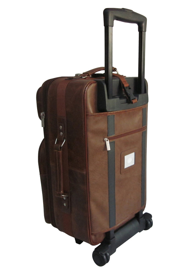 Amerileather Amerileather Black Leather 22" Expandable Pullman (#8001-4)