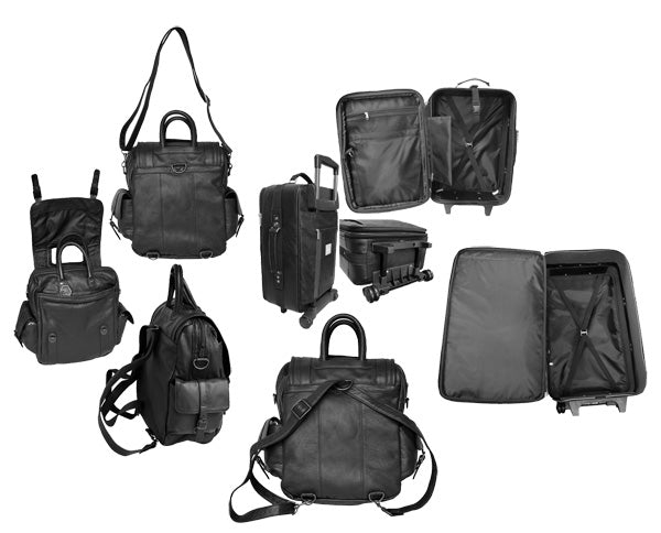 Amerileather Amerileather Black Leather Luggage 3-piece Collection (#3106-0)