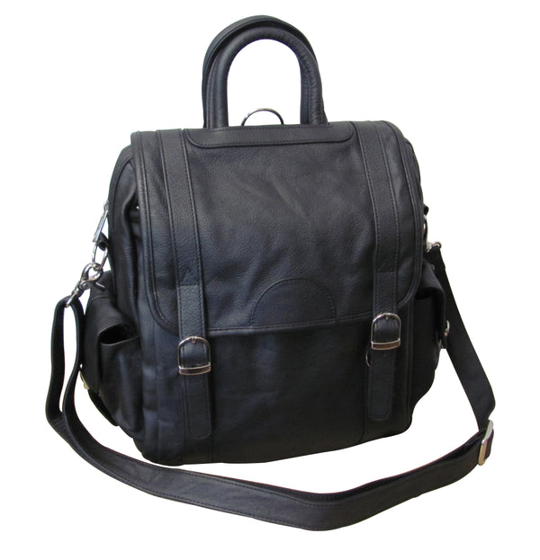 Amerileather Amerileather Black Leather Luggage 3-piece Collection (#3106-0)