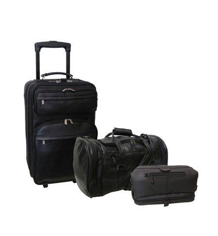 amerileather Amerileather Cannon Three Piece Leather Luggage Set (#8803-0)