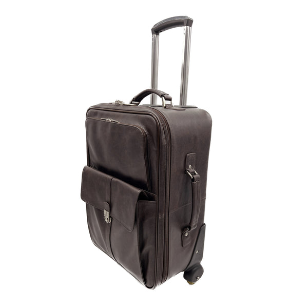 Amerileather Amerileather Chestnut Leather Carry-on Pullman (#608-8)