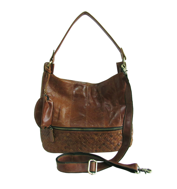 amerileather Amerileather Colton Leather Shoulder Bag (#1950-34)