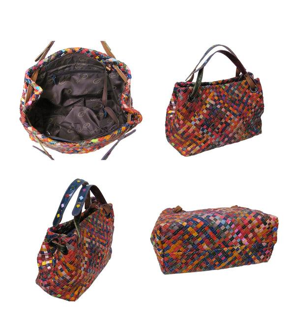 Amerileather Amerileather Cybil Woven Handbag (1936-9)