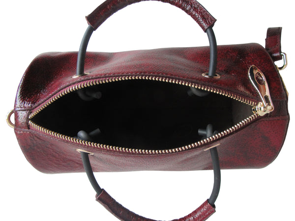Amerileather Amerileather Cyrus Leather Tube Handbag (#1890-5)