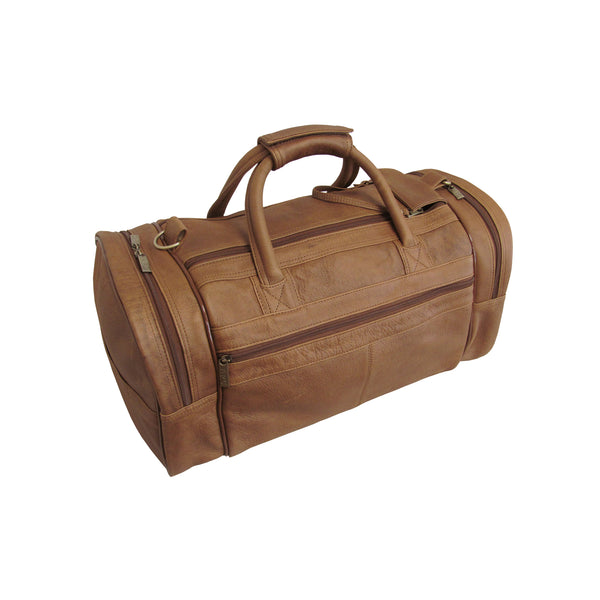 Amerileather Amerileather Distressed Brown Leather 20-inch Dual Zippered Duffel (#3704-2)