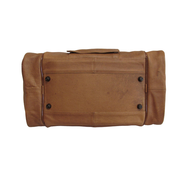 Amerileather Amerileather Distressed Brown Leather 20-inch Dual Zippered Duffel (#3704-2)