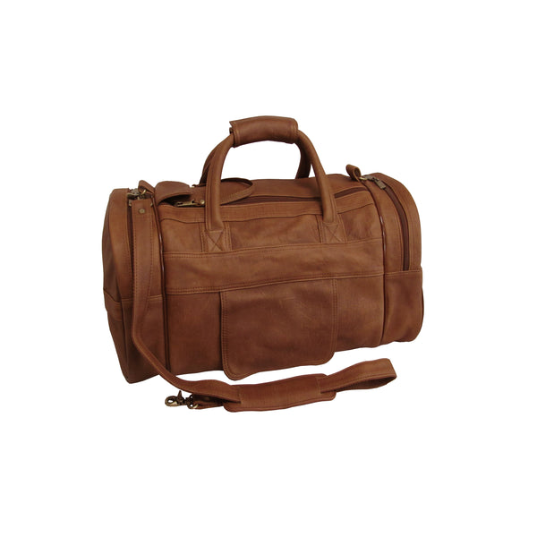 amerileather Amerileather Distressed Brown Leather 20-inch Dual Zippered Duffel (#3704-2)
