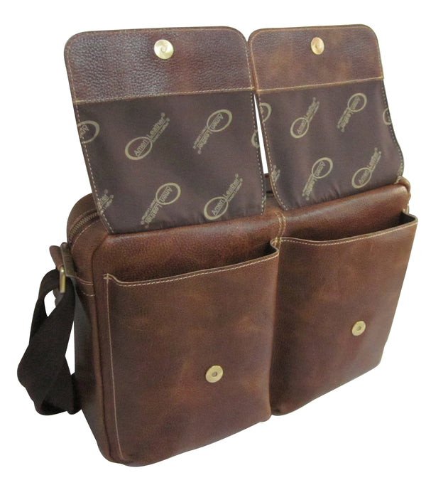 Amerileather Dual Flap Leather Brief (#2830-0)