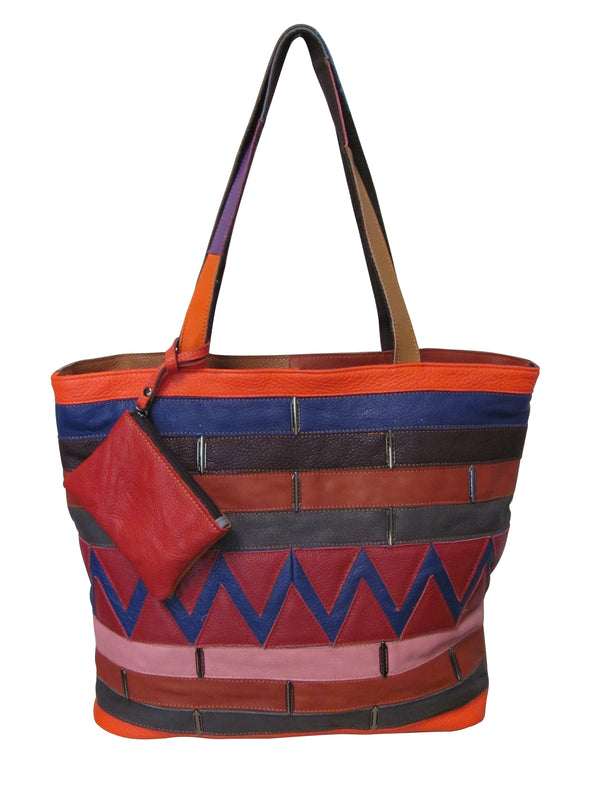 Amerileather Amerileather Etta Rainbow Tote (#1937-89)