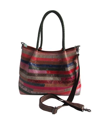 amerileather Amerileather Everly Animal Print Rainbow Handbag (#1926-9)