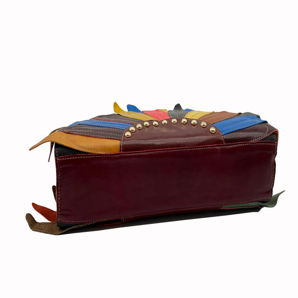 Amerileather Amerileather "Fan Leaves" Shoulder Bag (#1953-9)