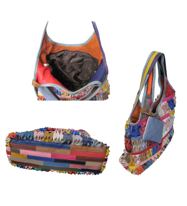 Amerileather Amerileather Honeycomb Leather Tote Bag (#1915-9)