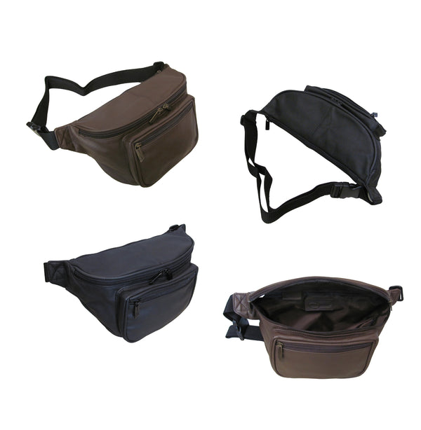 Amerileather Jumbo Size Leather Fanny Pack (#7320-04)