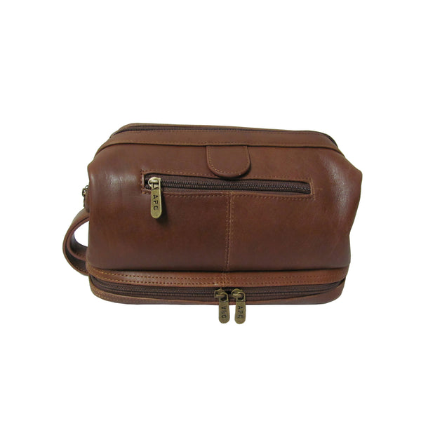 Amerileather Amerileather Leather Toiletry Bag (#26-023)