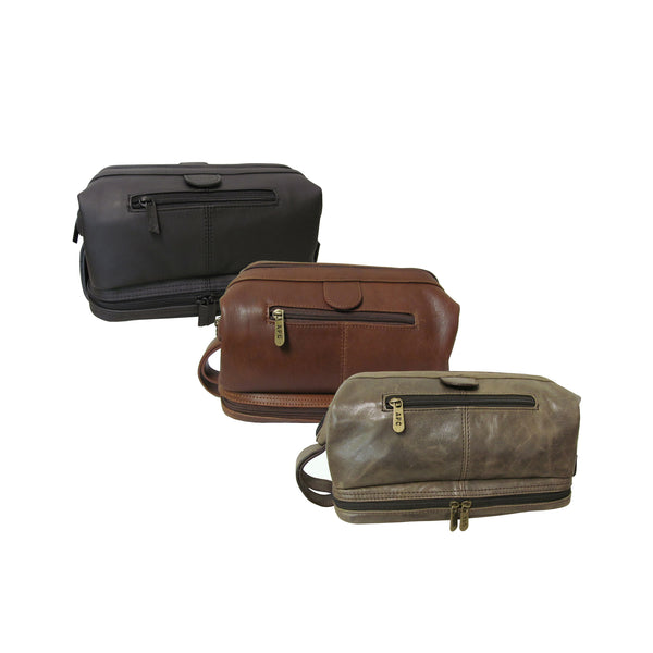 amerileather Amerileather Leather Toiletry Bag (#26-023)