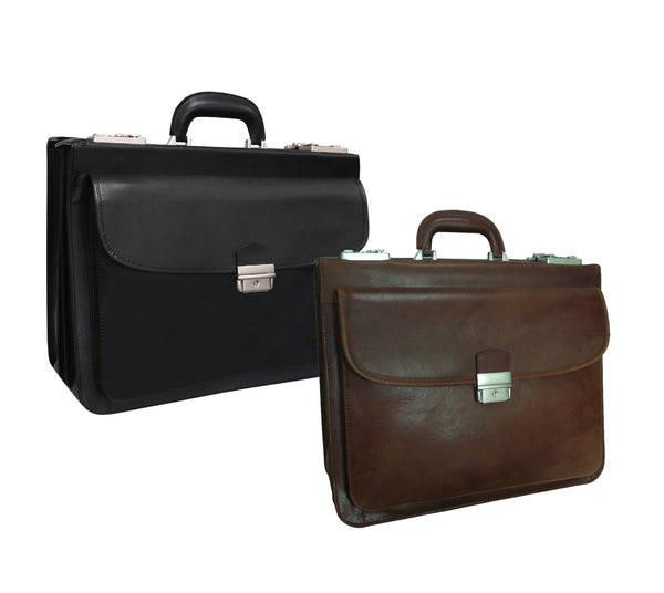 amerileather Amerileather Modern Attache Leather Executive Brief (#2891-04)