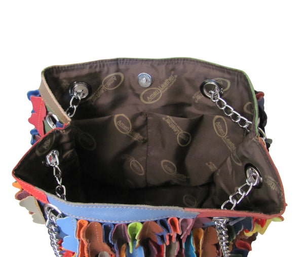 Amerileather Amerileather Papillon Leather Shoulder Bag (#1929-9)