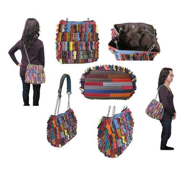 Amerileather Amerileather Papillon Leather Shoulder Bag (#1929-9)