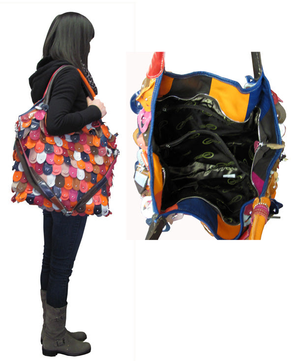 Amerileather Amerileather Rainbow Peacock Handbag (#1762-9)