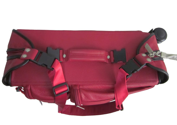 Amerileather Amerileather Red Leather Novix Garment Bag (#2460-1)