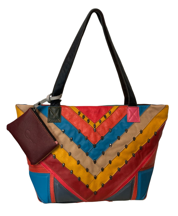 Amerileather Amerileather Simonda Rainbow Tote (#1935-89)