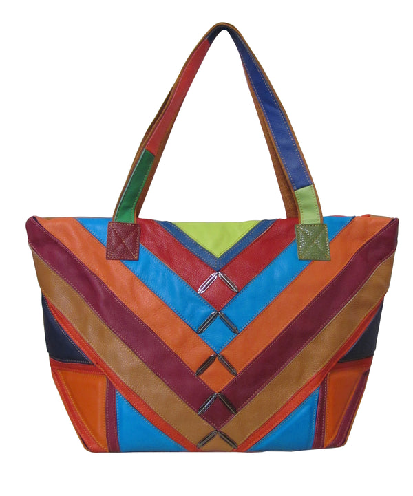 Amerileather Amerileather Simonda Rainbow Tote (#1935-89)