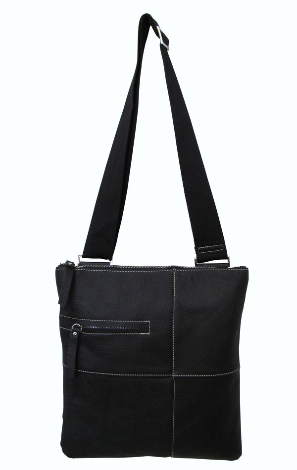 Amerileather Slim Cross-Body Messenger Bag (#701-09)