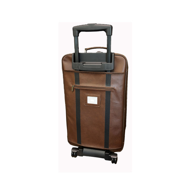 Amerileather Amerileather Waxy Brown Leather 26" Expandable Suitcase With Wheels (#89-4)