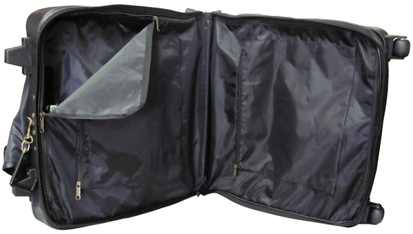 Amerileather Black Wheeled Leather Garment Bag (#2482-0)