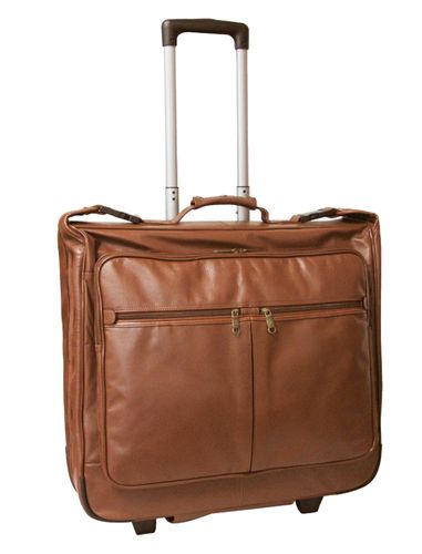 amerileather Brown Wheeled Leather Garment Bag (#2482-2) amerileather Brown Wheeled Leather Garment Bag (#2482-2)