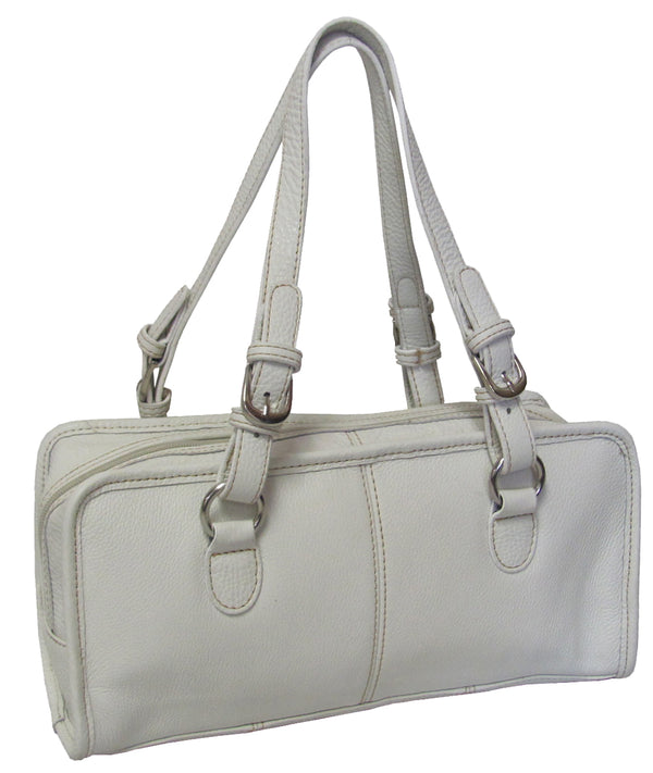 Amerileather Classy Belt Stitched Leather Satchel (#1828-02459)