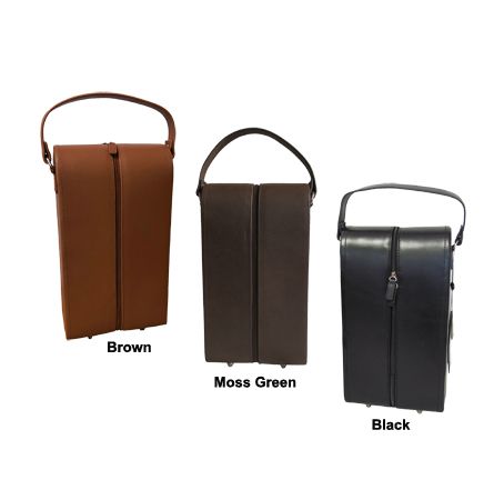 Amerileather Leather Double Wine Case Holder (#22-027)