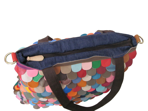 Amerileather Multi-Colored Kaleidoscope Tote (#1732-9)