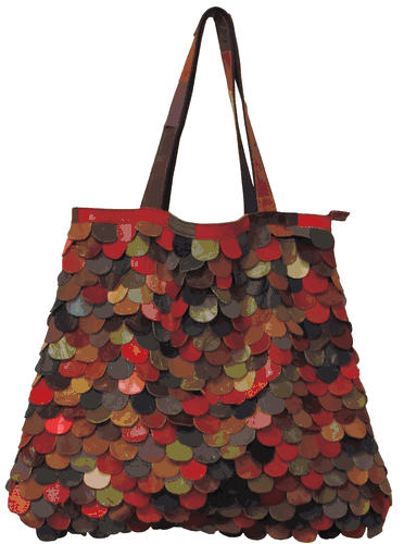 amerileather Multi-Colored Kaleidoscope Tote (#1732-9)