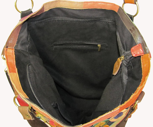 Amerileather Multi-Colored Lloyd Leather Tote (#1730-9)