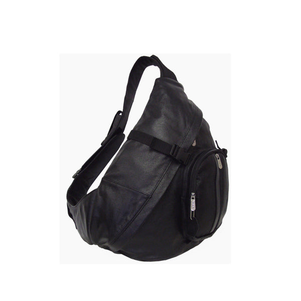 Amerileather PC Leather Cross Body Sling Bag (#1519-03)